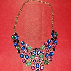 NY& Co. Silverstone Colorful Gem Bib Necklace